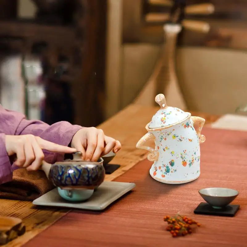 

Teapot With Attitude hands-on-hips fun jar Cute Food Storage Jar Desktop Cup Food Cans Kitchen supplies