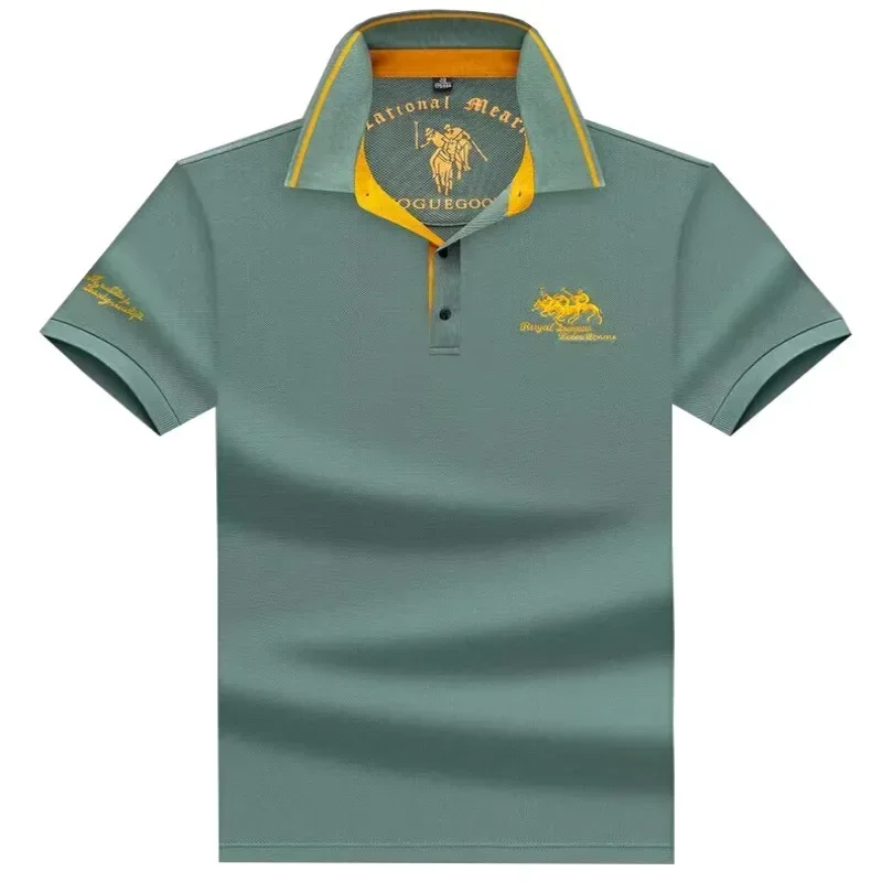 2024 hohe Qualität männer Baumwolle Bestickt Polo-Shirt Sommer Neue High-end-Business Casual Revers Kurzarm T-shirt