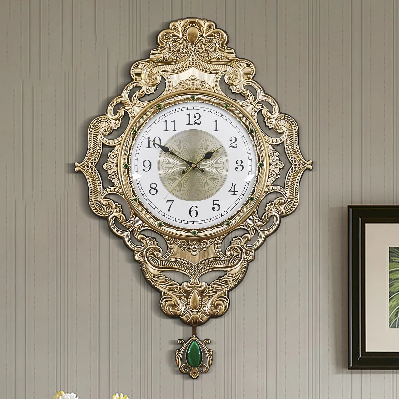 

Европейские настенные часы большого размера в американском стиле, кварцевые часы для ресторана, настенные часы-картина, цифровые часы для гостиной, предметы домашнего декора