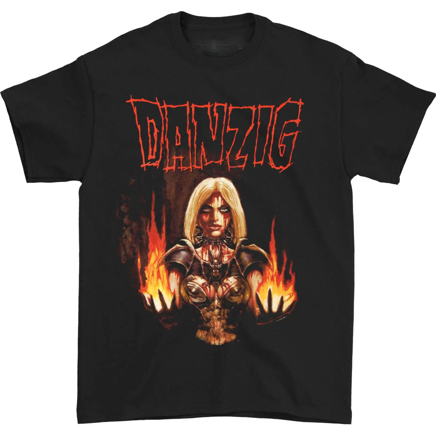 

РУБАШКА УНИСЕКС Danzig Band J739, черная хлопчатобумажная рубашка с черной короной в груди, все размеры