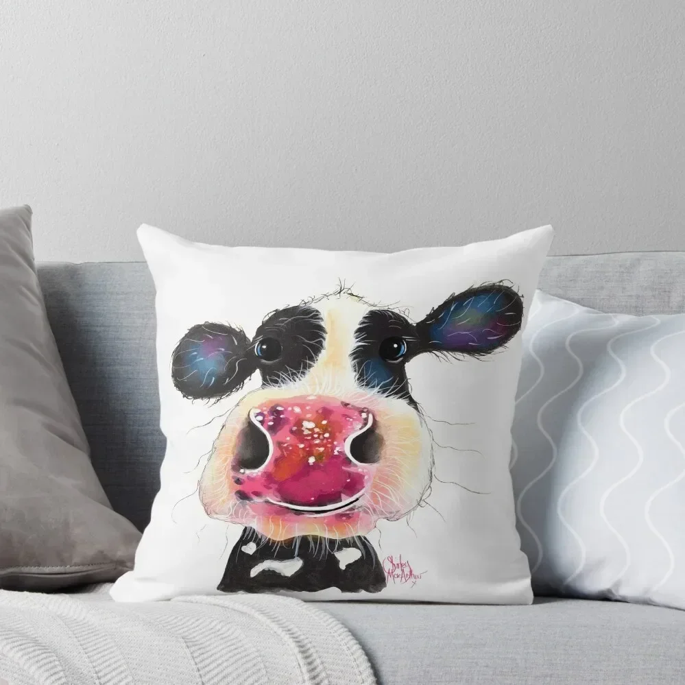 

Cow PRiNT FRieSiaN ' NoSeY BuBBLeS ' by Shirley MacArthur Throw Pillow Decorative Cushions For Luxury Sofa Couch Pillows pillow