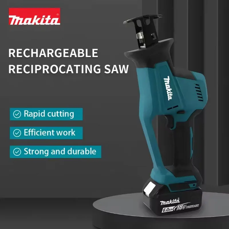 

Аккумуляторная сабельная пила Makita DJR189 для резки дерева и металла, бесщеточная, портативная, 18В, электроинструмент