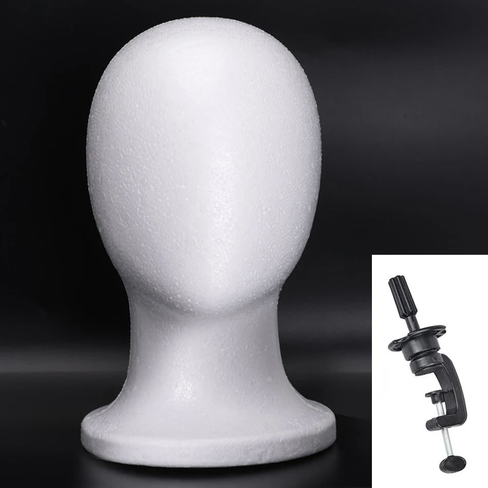 

Foam Wig Head Model Female Styrofoam Mannequin Head Stable Wig Display Stand Holder Rack for Hat Hairpieces Display Manikin Head