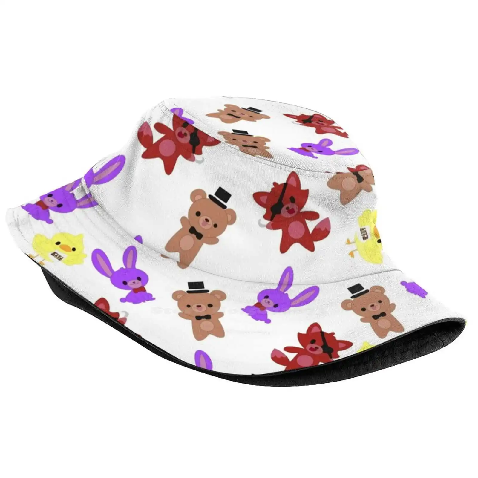 Cute Fnaf Pattern Pattern Hats Outdoor Hat Sun Cap Five Nights At Cute Fnaf Pattern Cute Pattern Fazbear Fnaf Bonnie Fnaf Chica