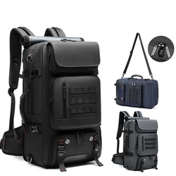 Men Travel backpack waterproof 17 inch Business Laptop Backpack with Separate Shoe Bag USB charging 50L outdoors Hiking Backpack