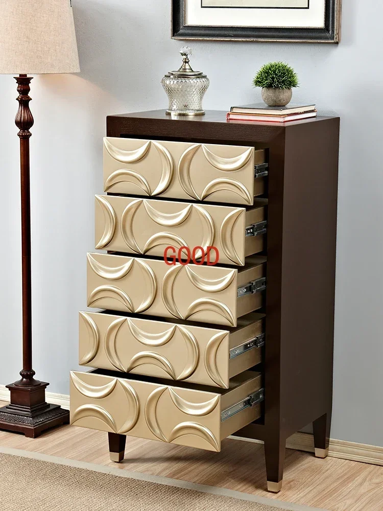 신고전주의 미국 거실 가슴 단단한 나무 입체 조각