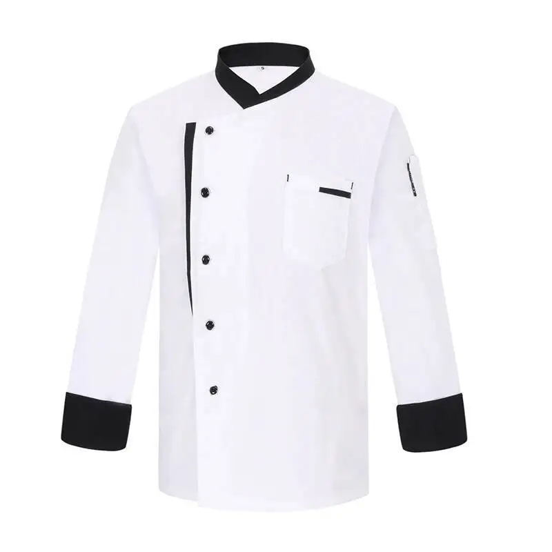 قميص موحد للمطبخ في المطاعم للجنسين بأكمام طويلة وسترة الشيف ملابس العمل Casaca Cocinero
