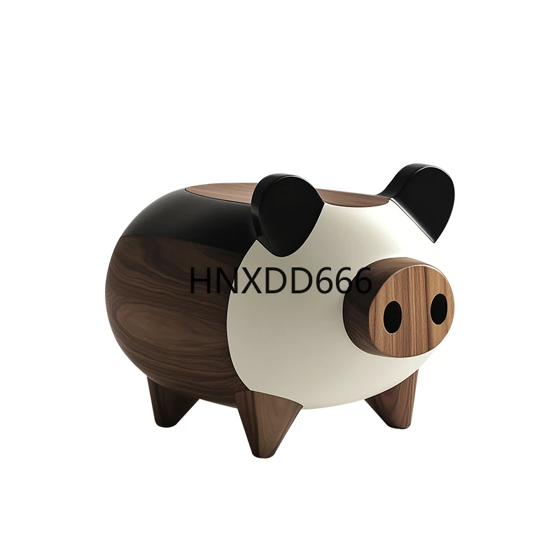 

Creative Pig Stool Advanced Sense Light Luxury Solid Wood Stool