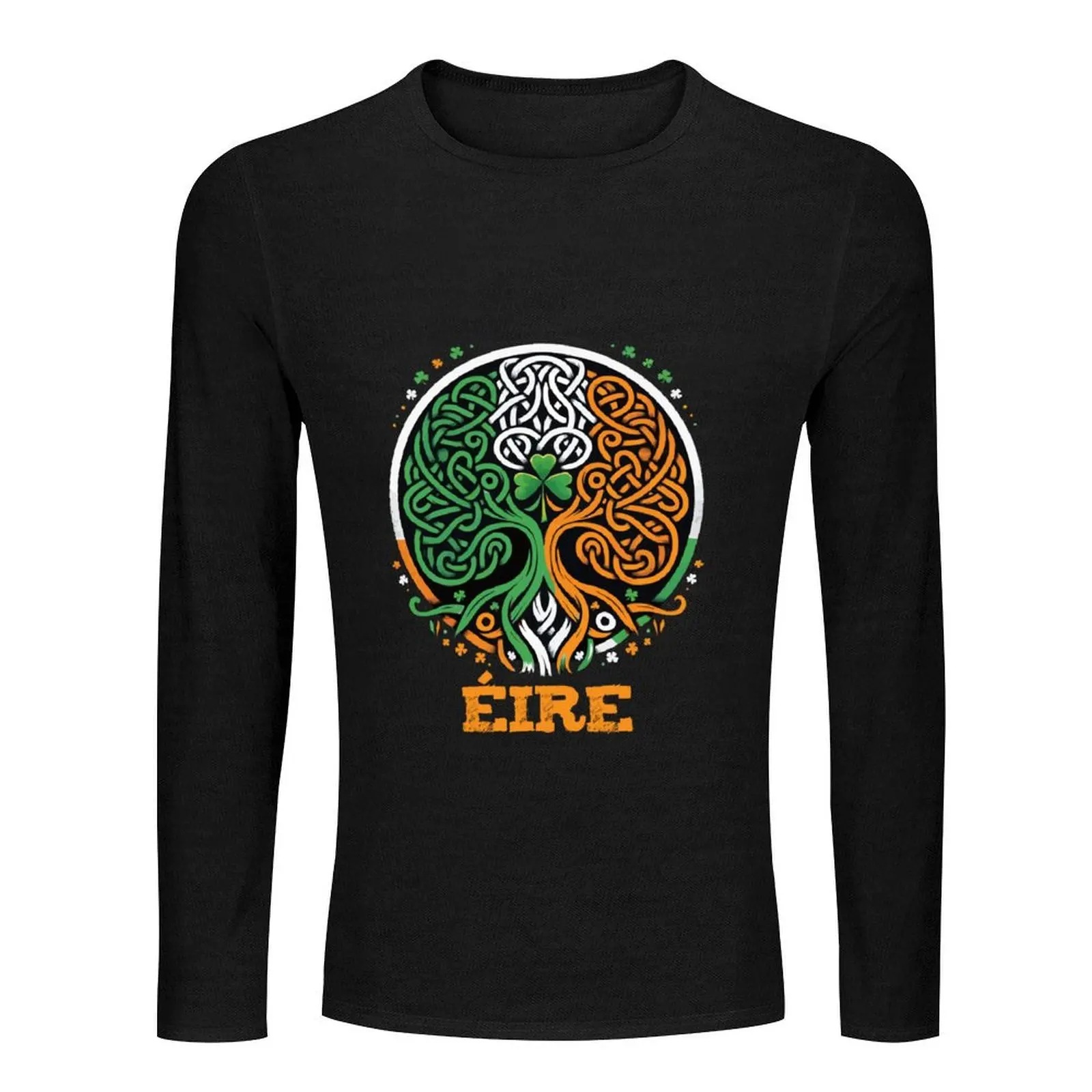 Eire Gaelic Tree of Life s Celtic Art s Irish Shamrock Long T-Shirt t shirt man t shirts for men pack