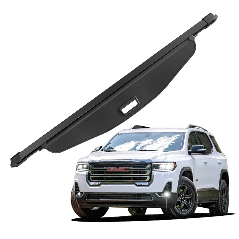 For GMC ACADIA 2017-2022 Retractable Trunk Cargo Cover Black Waterproof Removable Shield Privacy Auto Accessories