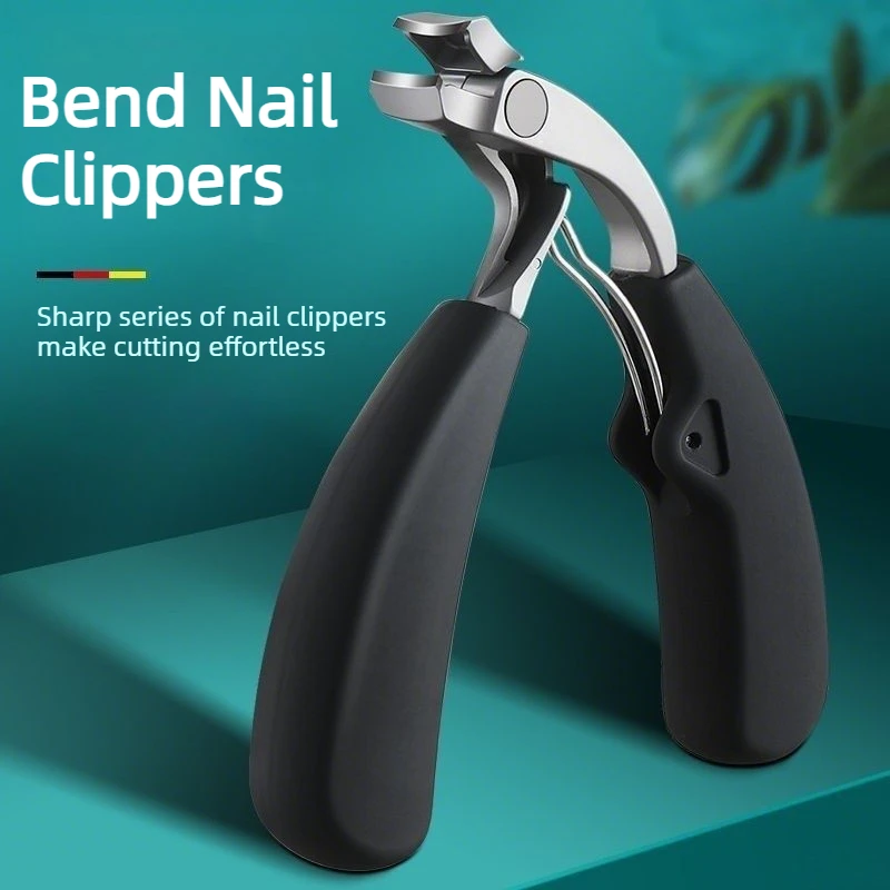 Stainless Steel Elbow Nail Clippers with Large Opening Nail Clippers Set Decoration Nail Cutter Tools Ingrown Toenail Clipper