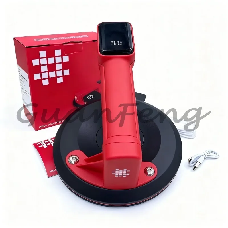 Digital Display Electric Vacuum Suction Cup P618A, Lithium Battery Powered Suction Cup Lifter,  Glass and Smooth Surface Panel