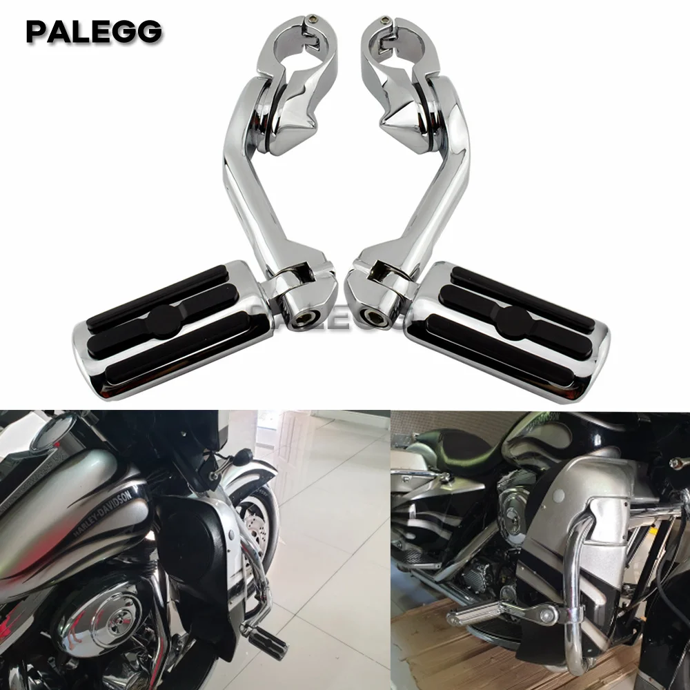 

Колышки для шоссе 1,25 дюйма, защита двигателя с длинным углом, подставки для Мотоциклов Harley Electra Glide Road King Street Glide