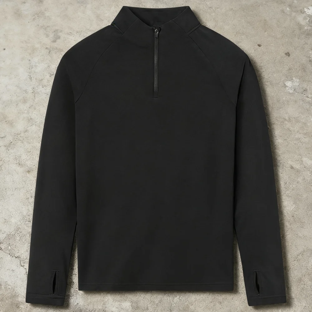 

Мужские быстросохнущие топы для бега с длинными рукавами для фитнеса на весну и осень, облегающая тренировочная толстовка с полумолнией, базовые майки