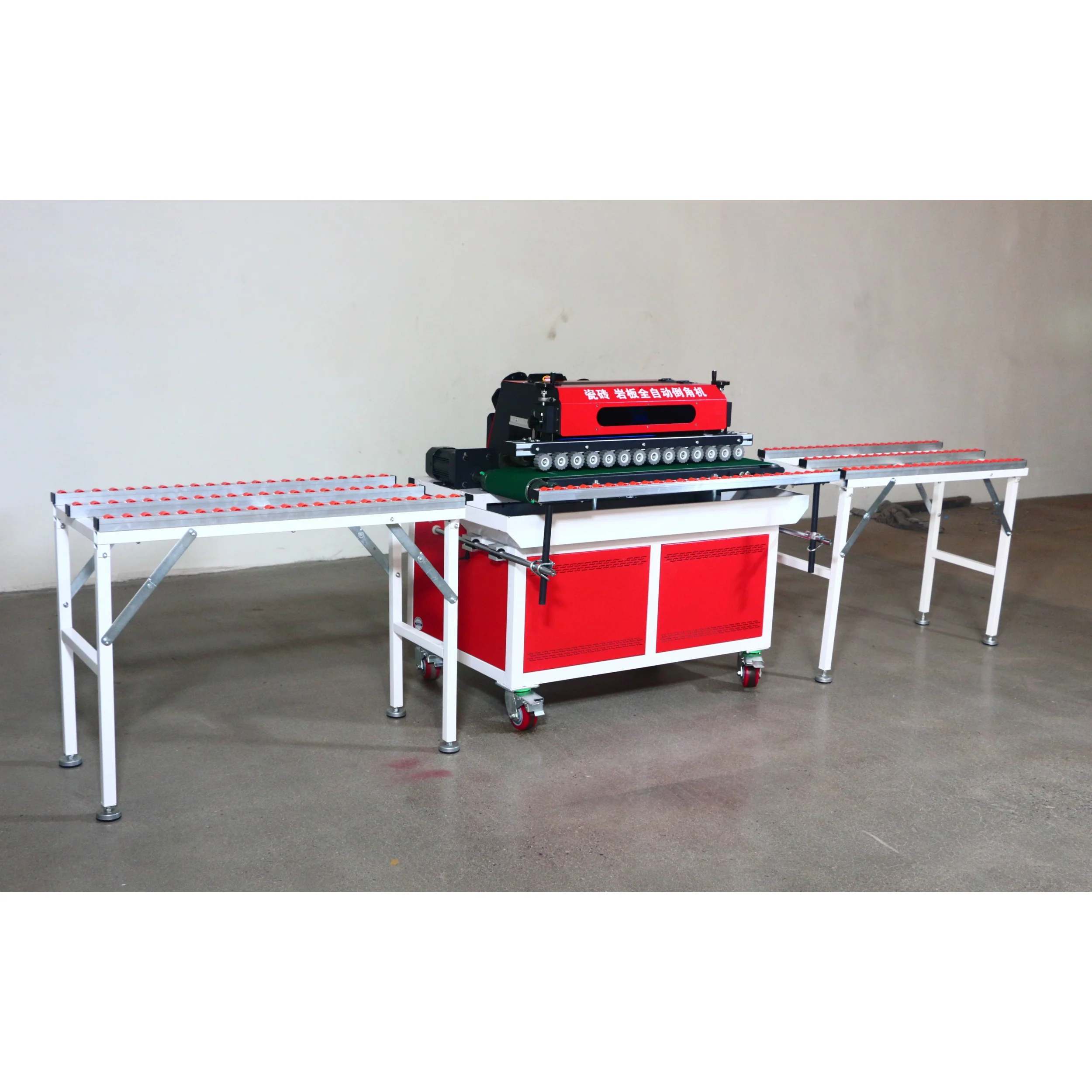 Automatic 45 Degrees Bevel Chamfering Cutting Machine for Granite Marble Tiles Sintered Slab Edge Processing Featuring Motor