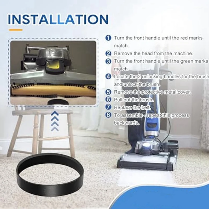 أحزمة تفريغ سوداء بديلة ، مناسبة لـ Kirby ، Sentria ، Avalir 2 ، G3 ، G4 ، G5 ، G7 ، G4 ، مطاط