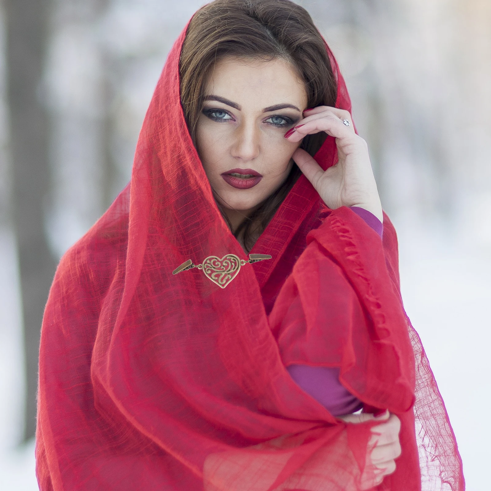 

4Pcs Chic and Fashionable Scarf Buckles Comfortable Wear All-Seasons Thin Thick Scarves Accessory Scarf Buckles