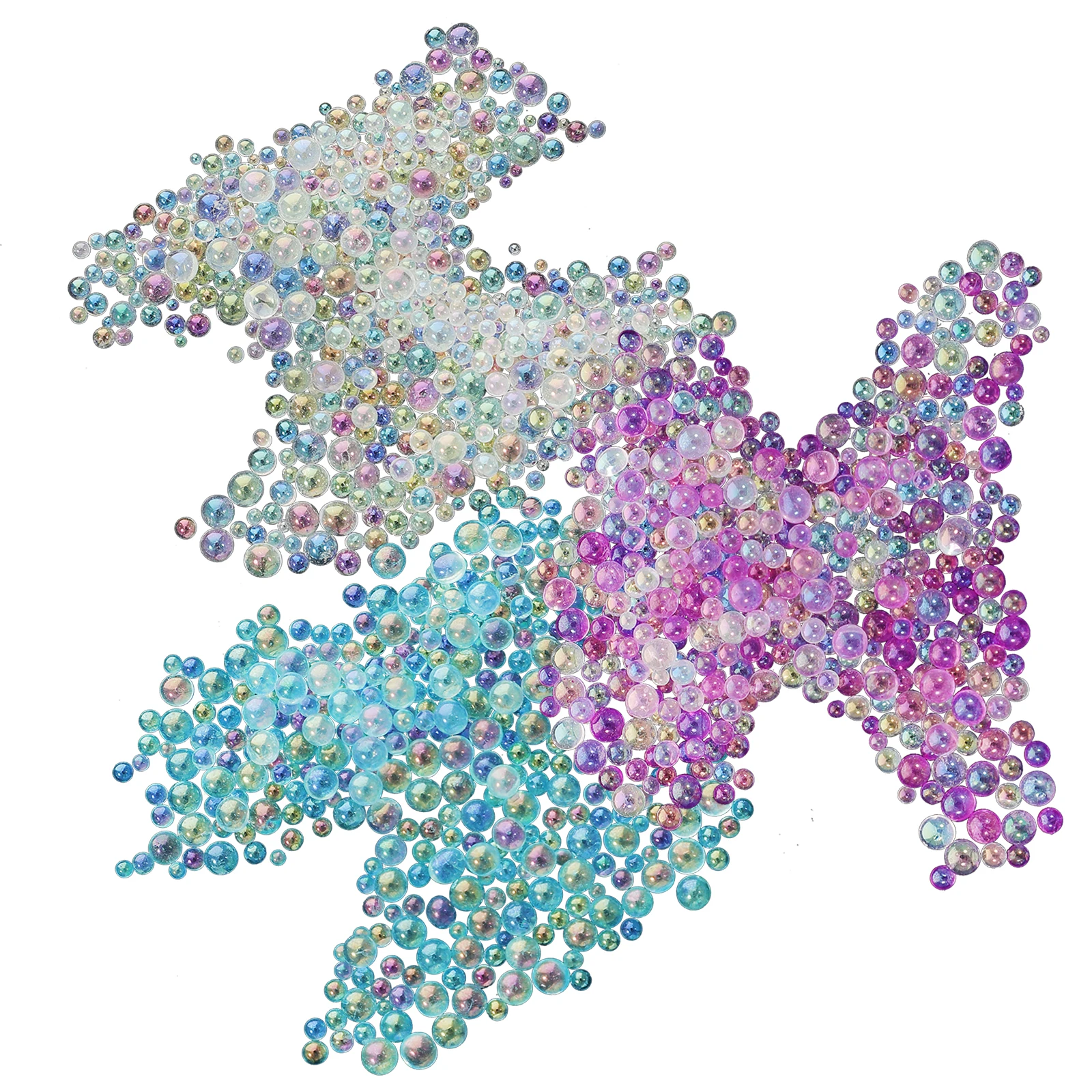 

50g Beads Material Purple Blue Clear Manicure nament Glass Shaker Filler Nail Art Crafts Supplies Decor