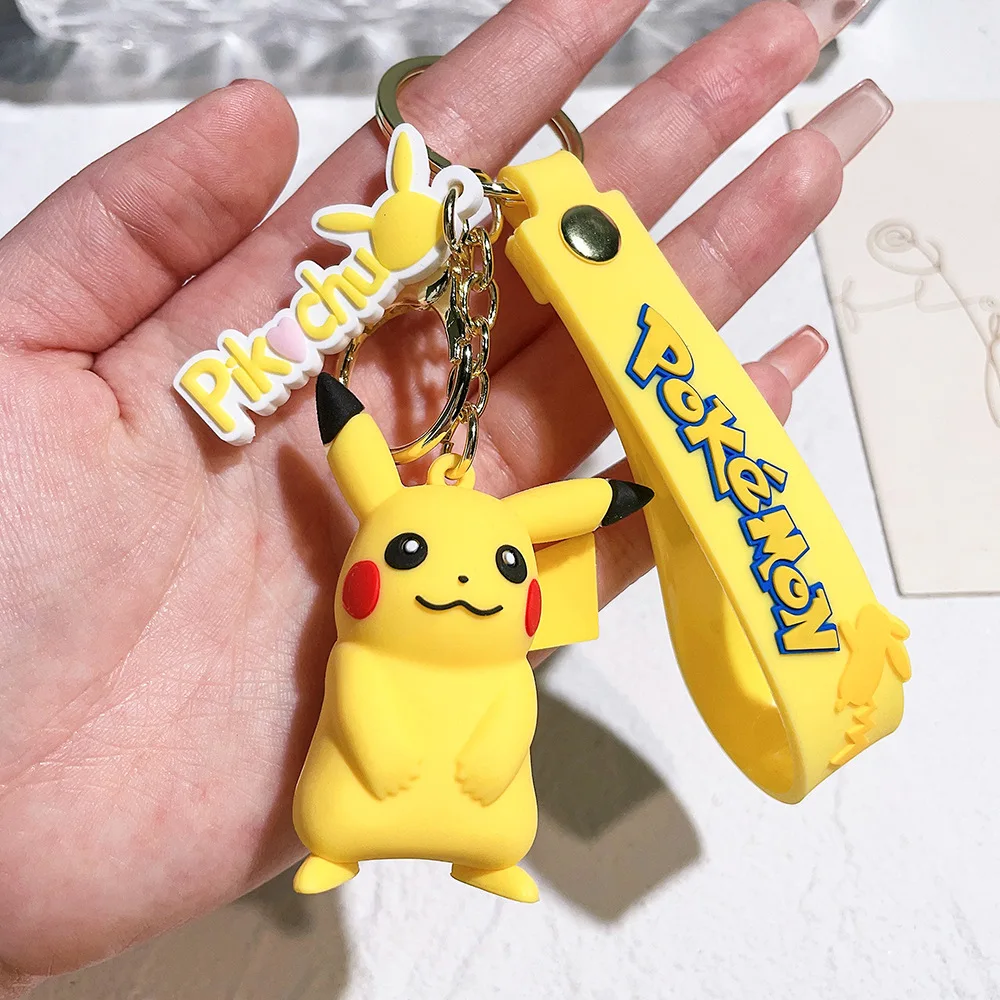 Pokemon-Schlüsselanhänger, süßer Pikachu, Taschenmonster, Puppe, Schultasche, Anhänger, Desktop-Souvenirs, Dekoration, Schlüsselanhänger, Geschenk für Fans
