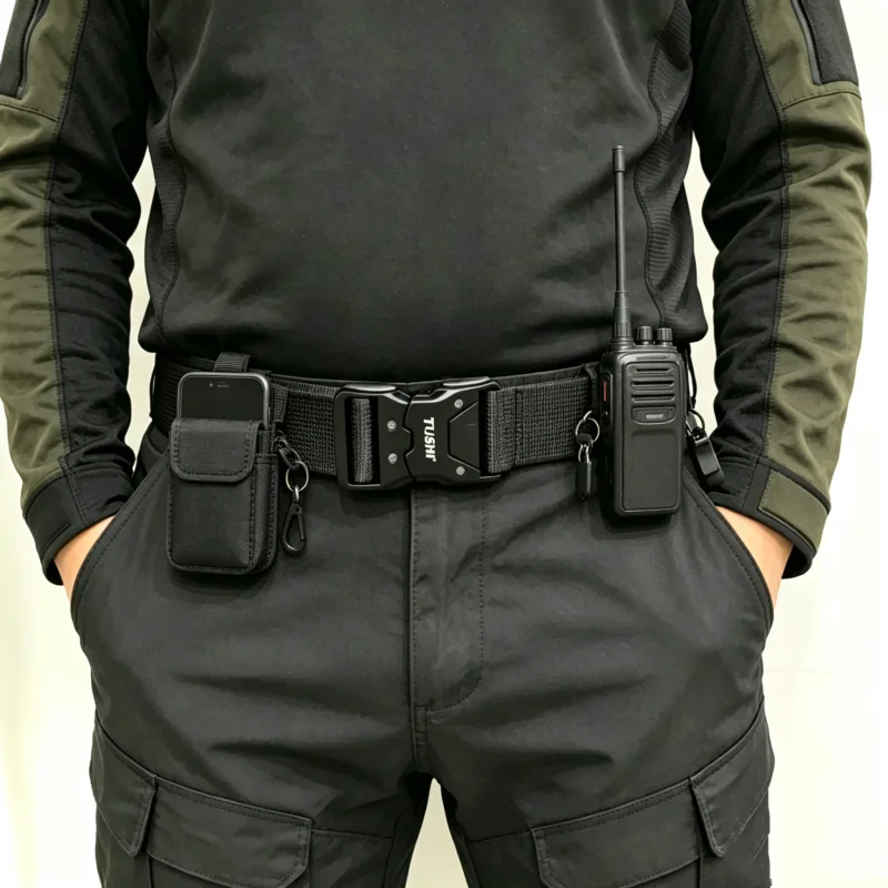 Men’s Quick Release Tactical Belt Heavy-Duty Nylon Belt, Adjustable Military Utility Belt for Work, Hiking, Hunting & Daily Wear