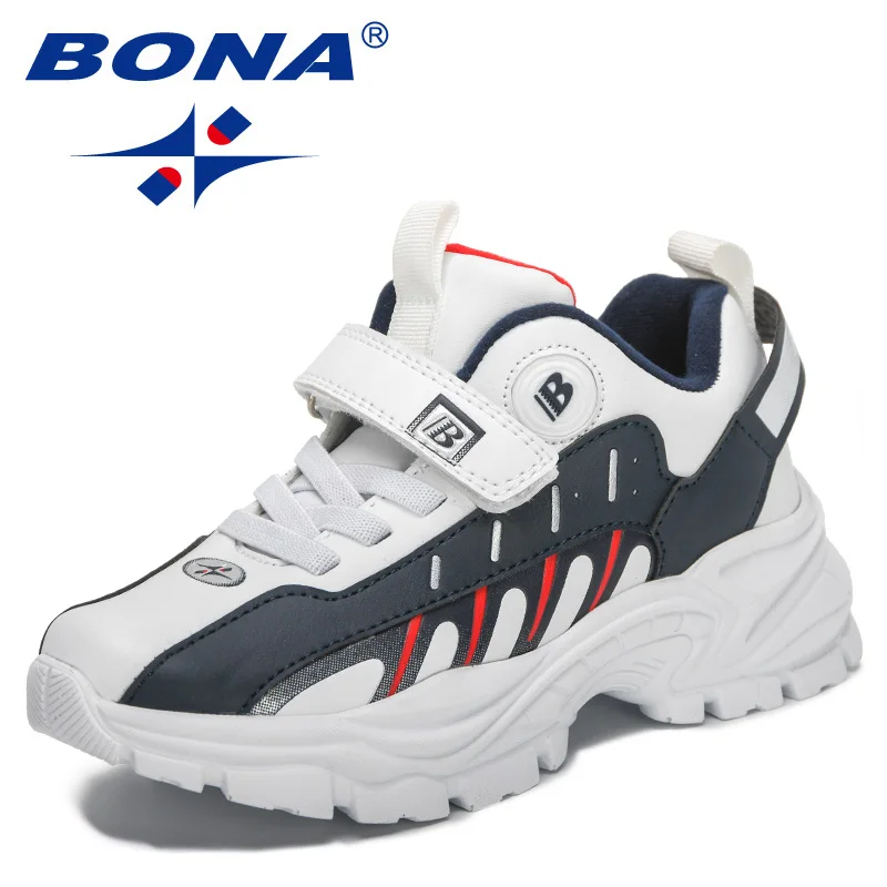 

BONA 2022 New Designers Casual Sneakers Chilkdren Trendy Walking Shoes Kids Breathable Running Sports Shoes Athletic Shoes Child