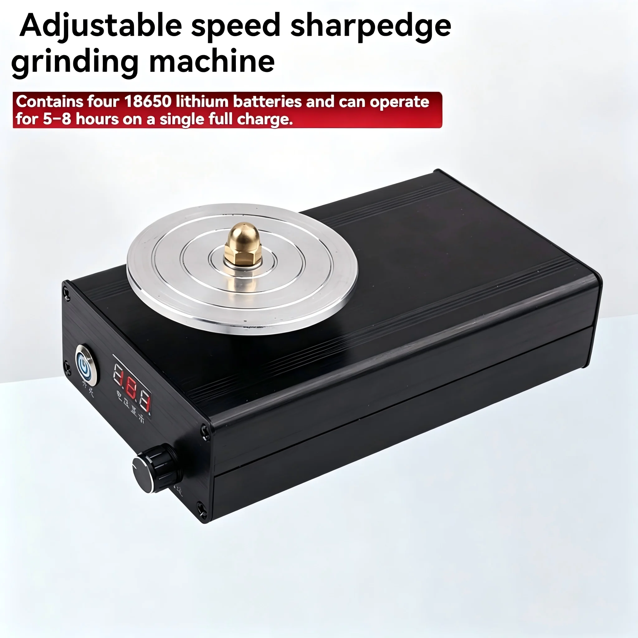 Multifunctional Mini Electric Sharpener, Rechargeable & Plug-in Adjustable Speed Grinding Machine for Carving Knives