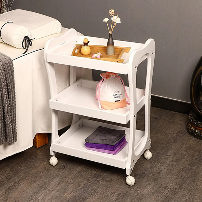 Storage Cart Wheels Salon Trolley Professional Auxiliary Drawers Circular Furniture Business Pedicure Rollwagen Hairdresser