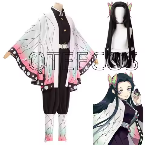 2025 New bilibili Demon Slayer Kanae Cosplay Costume Adult Kids Anime Kimetsu No Yaiba Shinobu Kochou Halloween Clo ★❤♡★