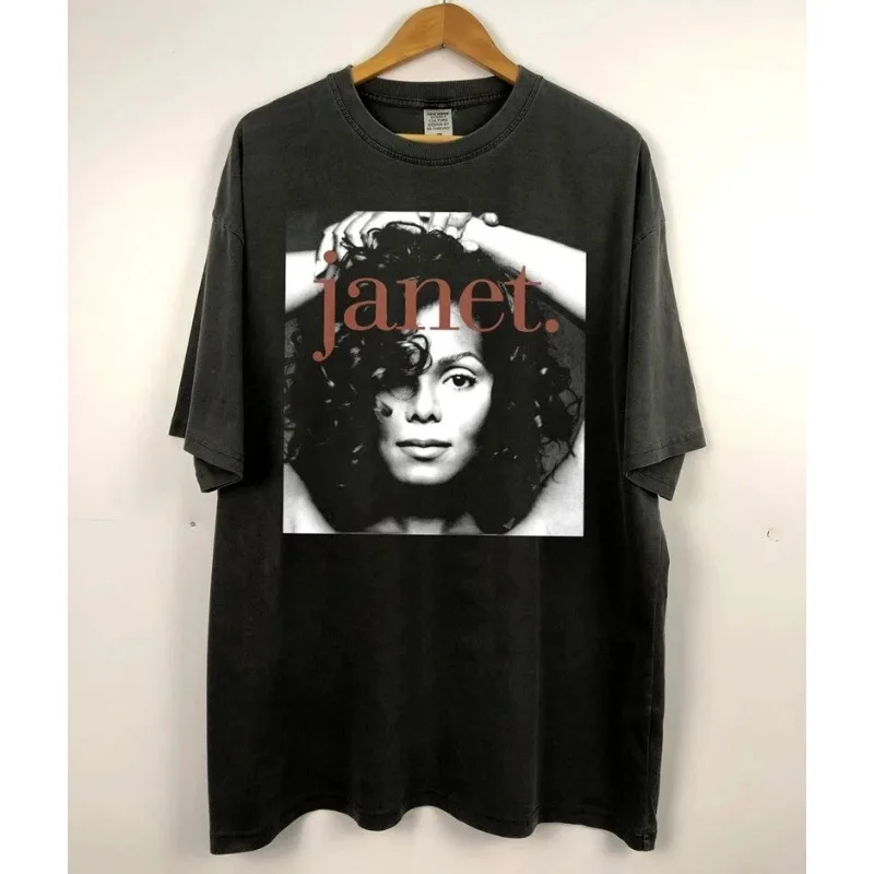 Janet Jackson Retro Shirt, 90s Retro Style Women's T-shirt Summer New Retro Unisex Casual Fashion Cotton T-shirt