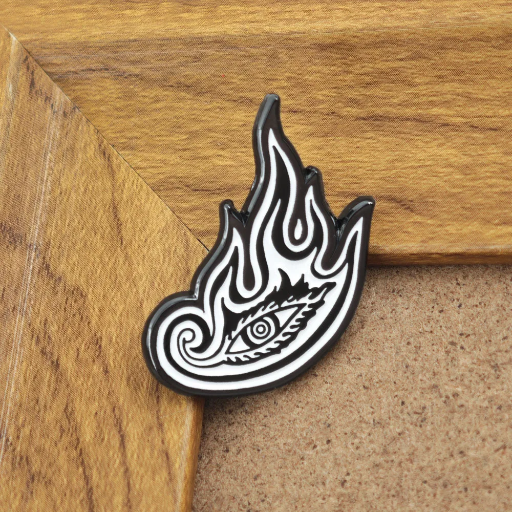 Tool Band Brooch Lateralus Flaming Eye Metal Badge Embrace This Moment Enamel Pin Rock Music Fan Gift Clothing Accessories