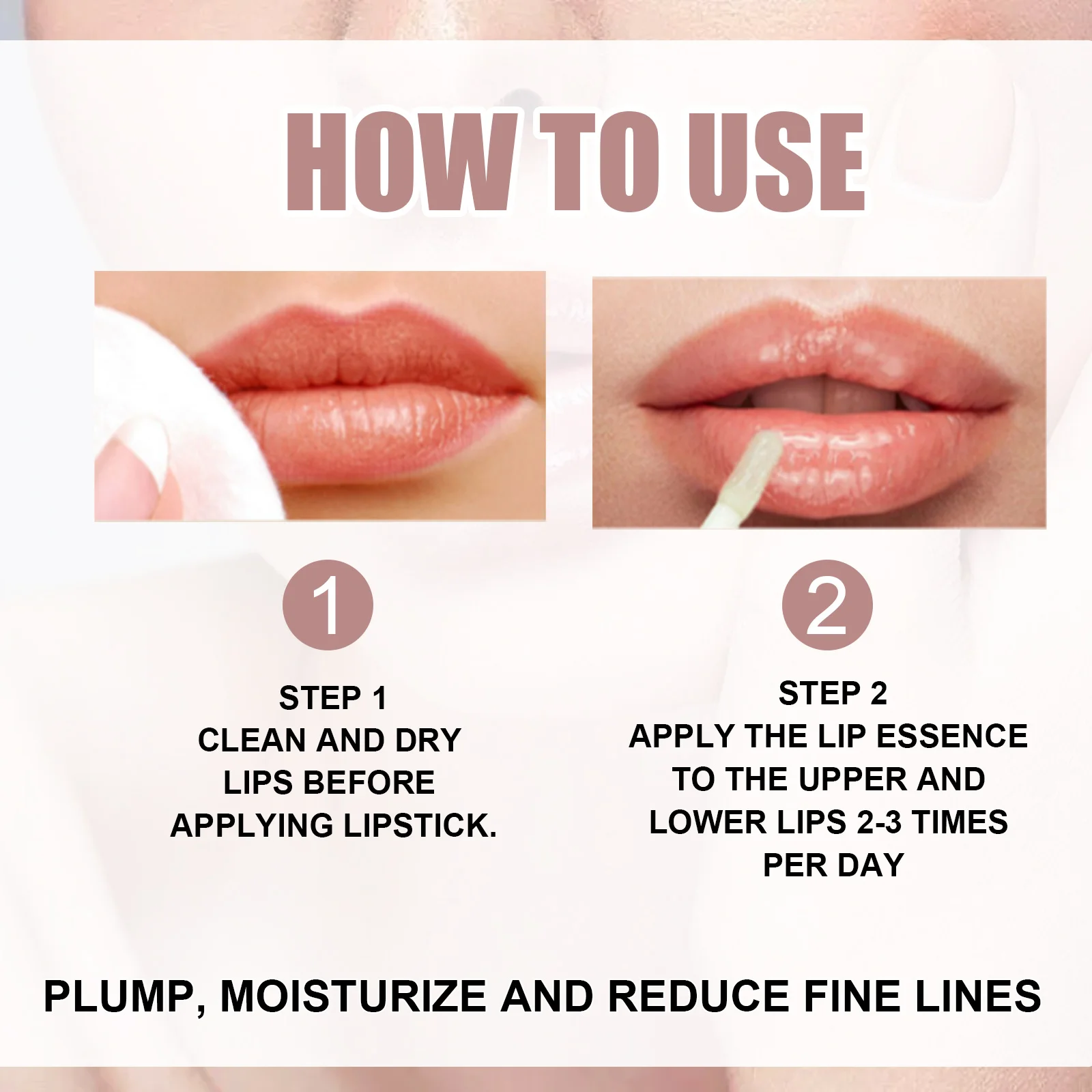 Lip Voller Serum, volumegevende en hydraterende lipbehandeling om fijne lijntjes te verminderen, anti-uitdrogen en herstellende balsem voor sexy, vollere lippen