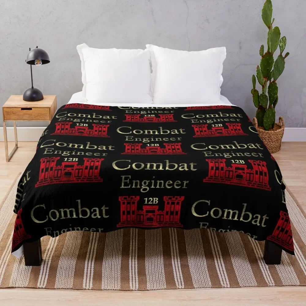 

Army Combat Engineer Throw Blanket Soft Soft Plaid Weighted Blankets