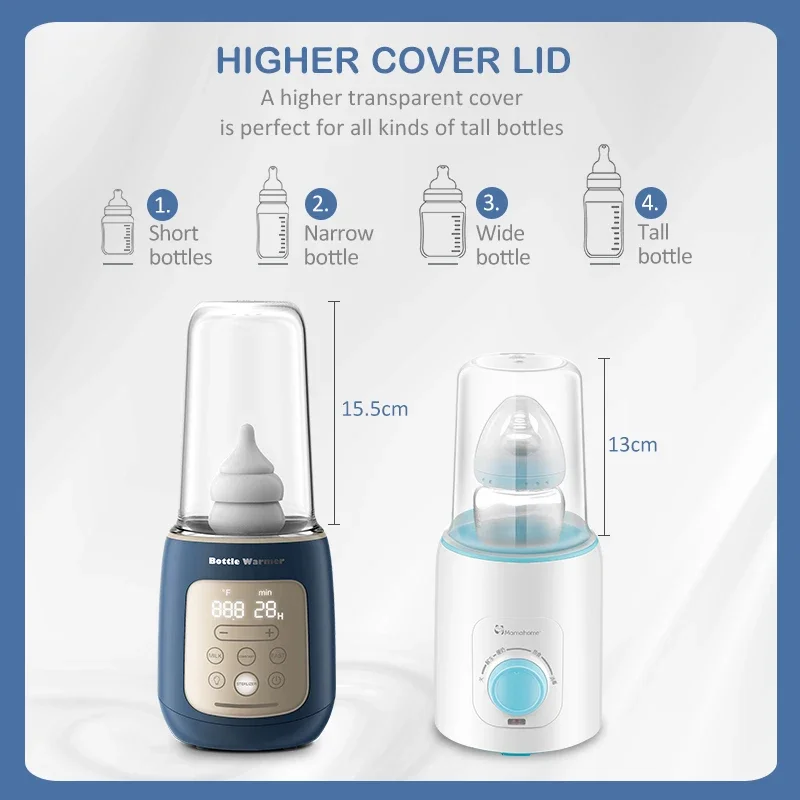 아기 우유 병 워머 살균기, 건식 연소 보호, 패션 디자인, 400W 단일 수유 병 워머, 4 in 1