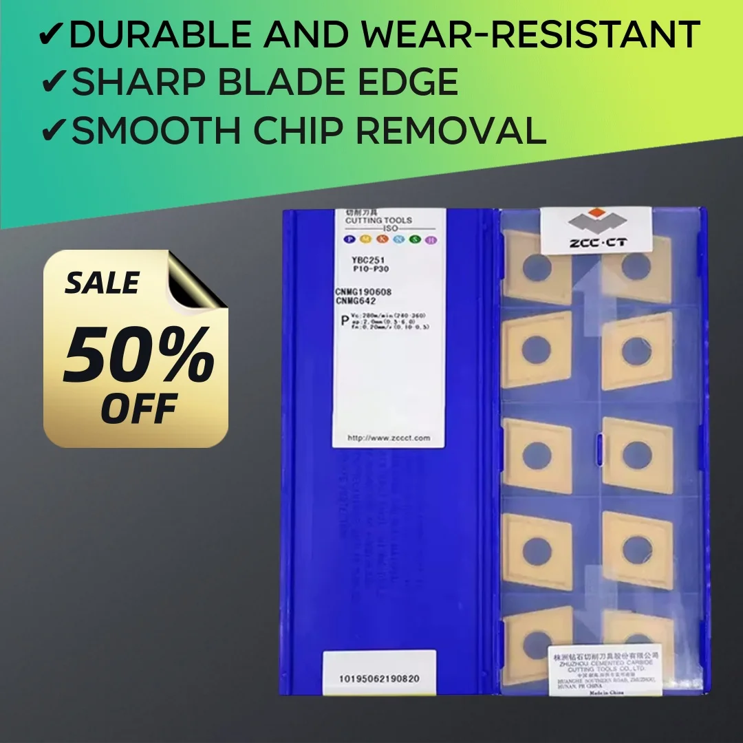 

ZCCCT CNMG190608/190612/190616 YBC251 Carbide Inserts for Turning Tools | High Hardness & Wear-Resistant