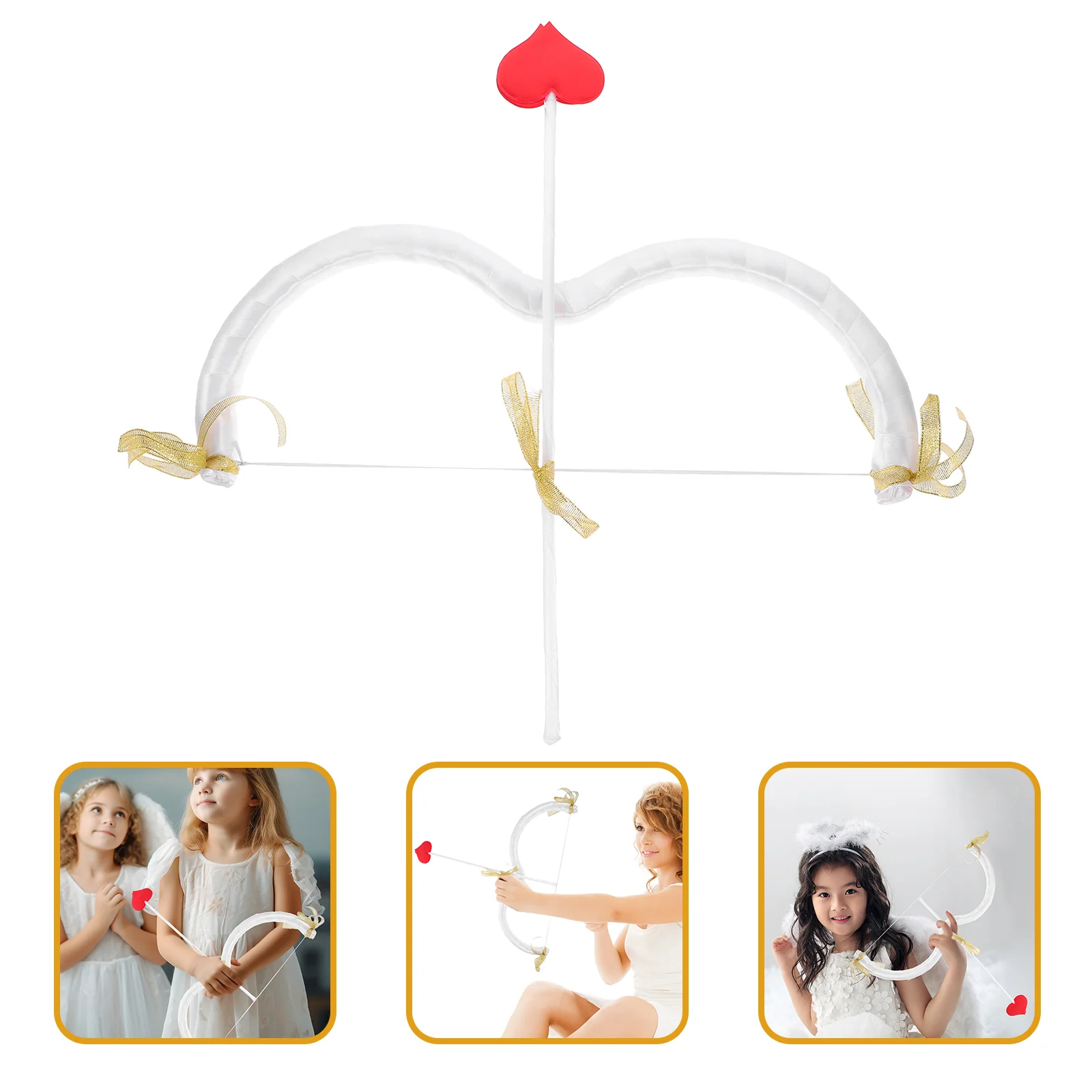 

Cupid's Arrow Valentine Party Supplies Costume Accessories Bow Women Boy Clothing Set and Photo Prop