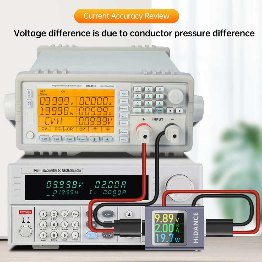 DC 4.5-50V 12A Multi-Function Digital Display DC แรงดันไฟฟ้าแอมป์มิเตอร์ Power Meter Type-C ชาร์จโทรศัพท์มือถือ PD3.1 เครื่องทดสอบเครื่องตรวจจับ
