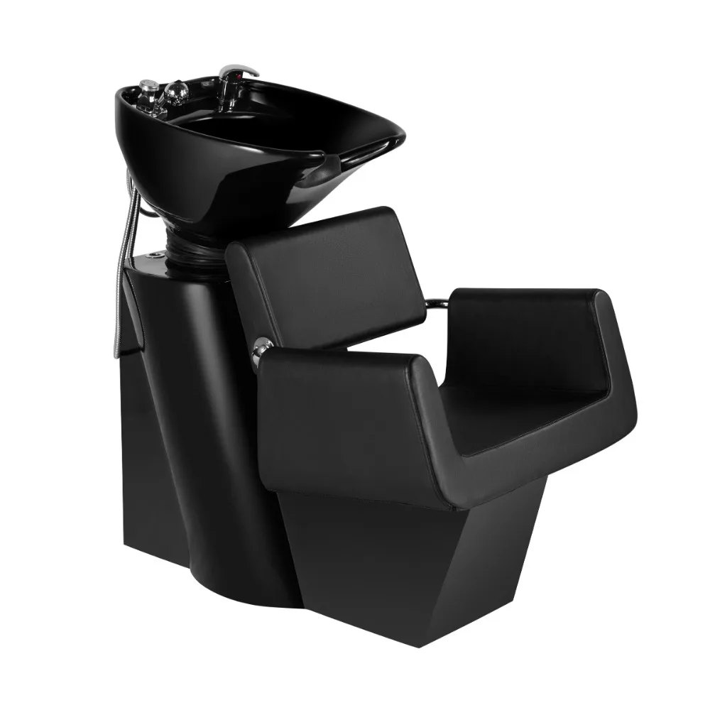 Black Shampoo Unit Ceramic Basin Used for Shampoo Chair Luxury Hairdressing Equipment Salon Furniture