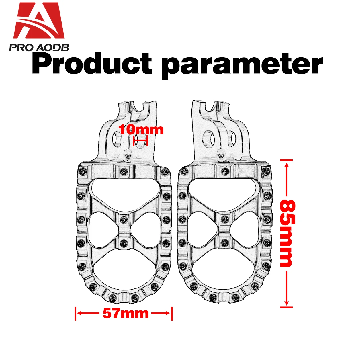 Anti-Slip Motorcycle Foot Pegs Footrest Pedals For Honda Kawasaki KX KLX R X series CR CRF R RX Loff-road motorcycle Spare Parts