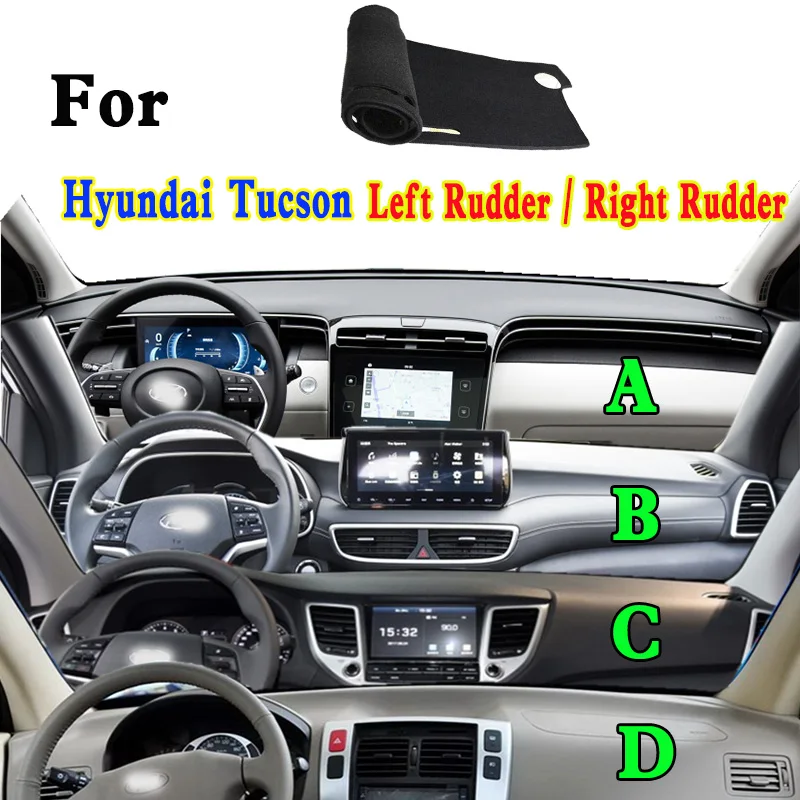 

For Hyundai Tucson Santa Cruz TL JMC NX SEL Dashmat Dashboard Cover Instrument Panel Insulation Sunscreen Protective Pad