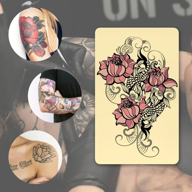 Tattoo Practice Skin 3mm Double Sides Fake Silicone Tattooing Practice Skin for Tattoo Supplies Beginners Experienced Tattooists
