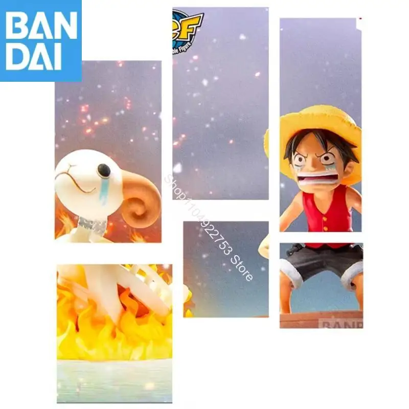 

In Stock BANDAI NAMCO BANPRESTO ONE PIECE Wcf Monkey D. Luffy Going Merry Pvc 8cm Anime Figure Model Desktop ornament Gifts Toys