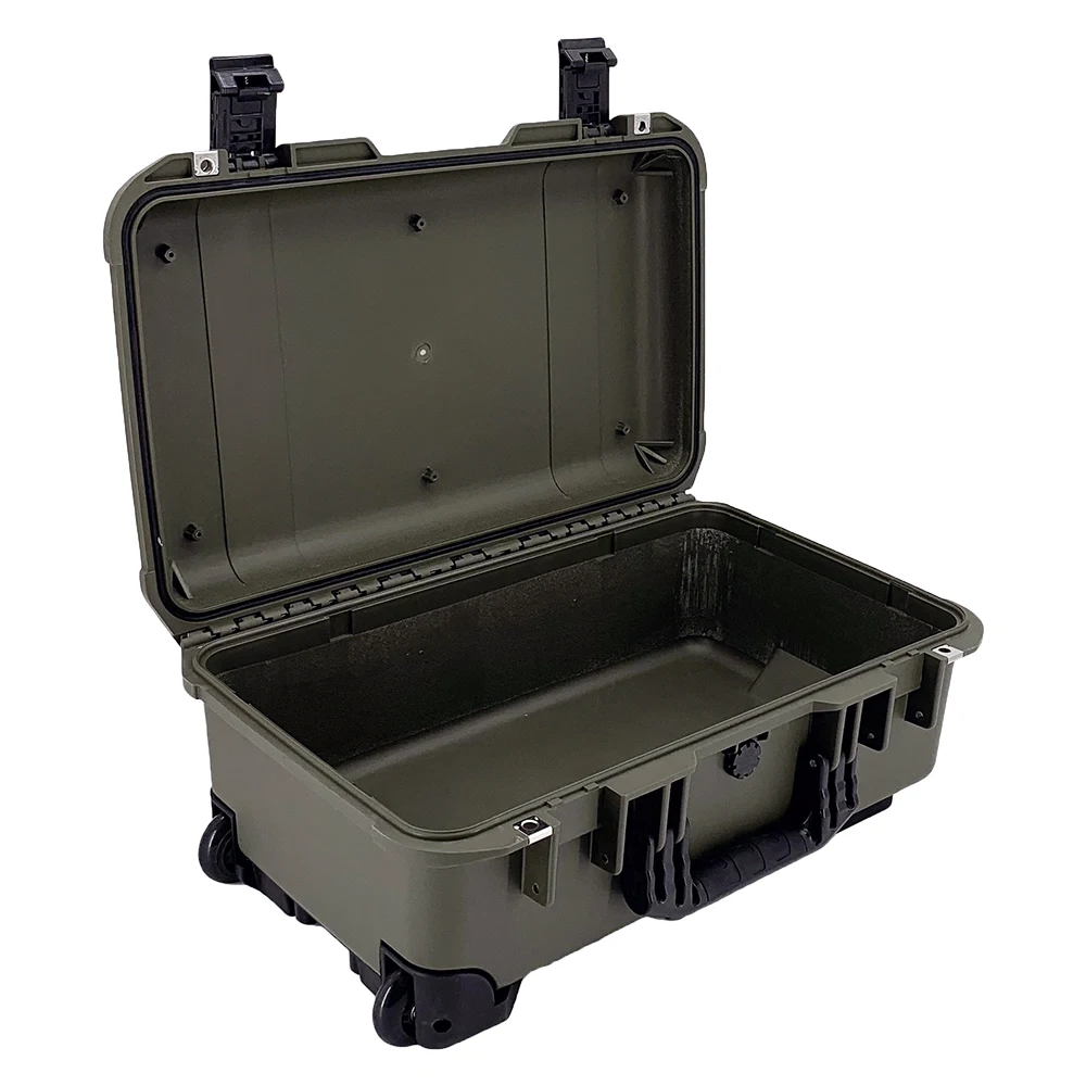 Factory OEM Hard IP67 Plastic Large Suitcase Trolley Tool Case With Pre-cut Foam and Wheels