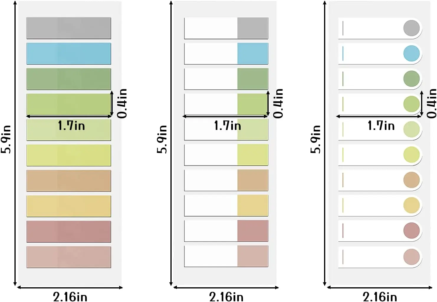 200 シートモランディ透明蛍光インデックスタブ PET 矢印フラグ付箋ページマーカープランナーステッカーオフィス学校