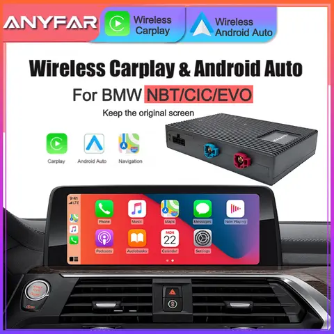 무선 CarPlay 안드로이드 자동 BMW NBT CIC EVO 시스템 1 2 3 4 5 6 7 시리즈 X1 X3 X4 X5 X6 미니 E60 E84 E70 F10 F11F20 F21