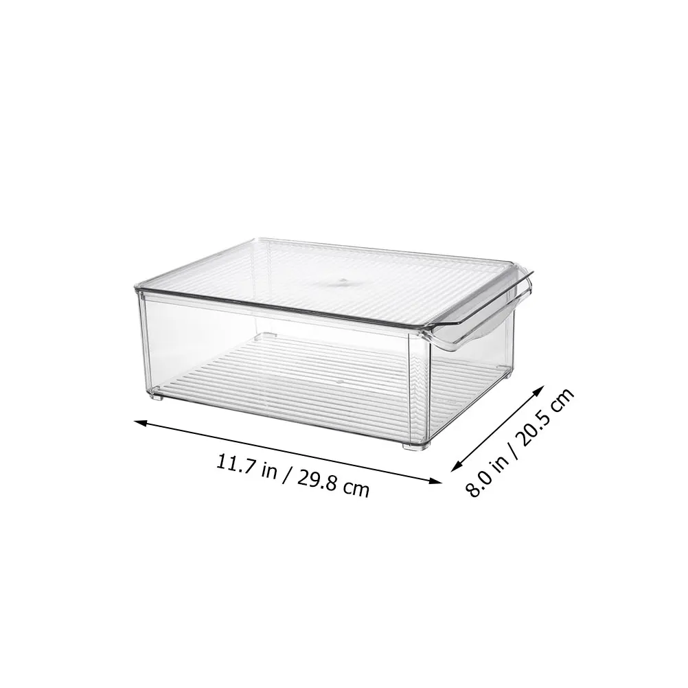 

Crisper Refrigerator Food Container Storage Transparent Plastic Home Fruit Case Square Fresh Keeper