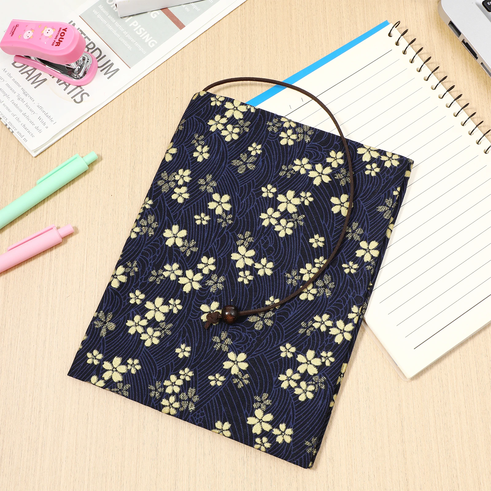 

Gold Foil Flower Cover Stylish Cloth Protector For School Student Creative Book Sleeve Decorative Book Cover For Notebook