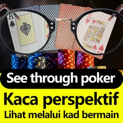 Perspective Texas Poker Look Through Poker Back Special Contact Lens Suitable for Bicycle Poker Magic Tricks Gambling Board Game