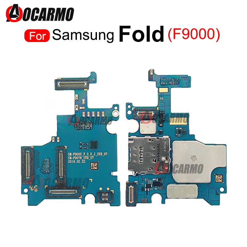 

1Pcs For Samsung Galaxy Fold F9000 F900u F907N SIM Holder Socket Board Sim Card Reader Cable Flex Cable Replacement Part