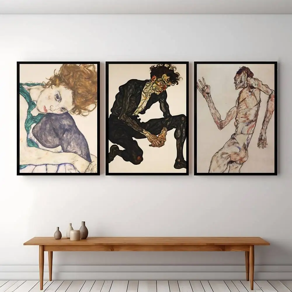 Egon Schiele Poster Posters Decorative Paintings Study Bedroom Bar Background Wall Murals Gifts
