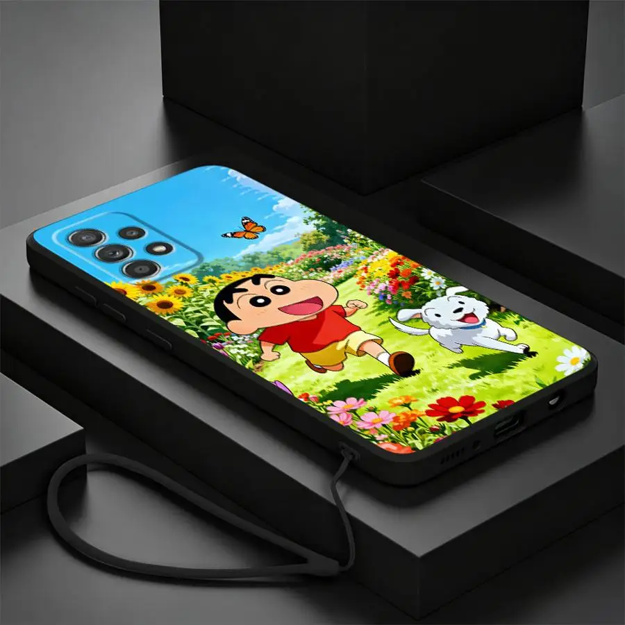Phone Cover Case for Samsung Galaxy A17 A13 A14 A16 A15 A51 A35 A27 A34 A22 A52 A24 A36 A26 A11 A12 Shin-Chans Playing